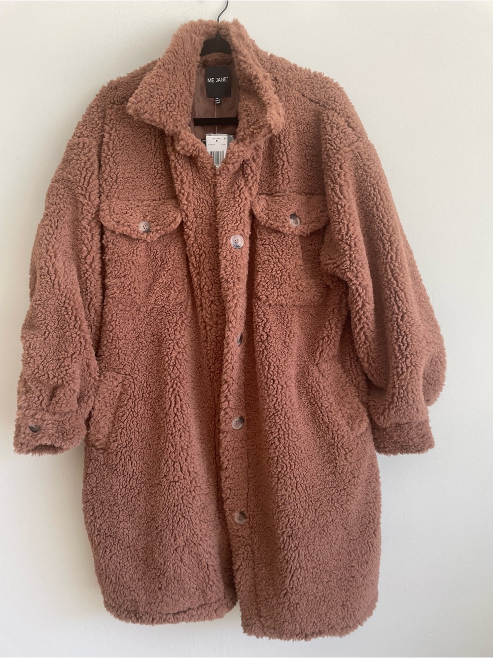 Me Jane Teddy Coat Size XL